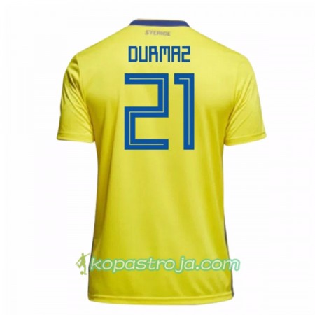 Billiga Fotbollströjor Sverige Durmaz 21 WM 2018 Hemma tröja